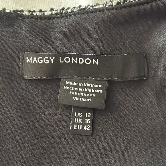 Maggy London | Mock Neck Space Dye Dress Size 12 (See note) - Picture 4 of 10